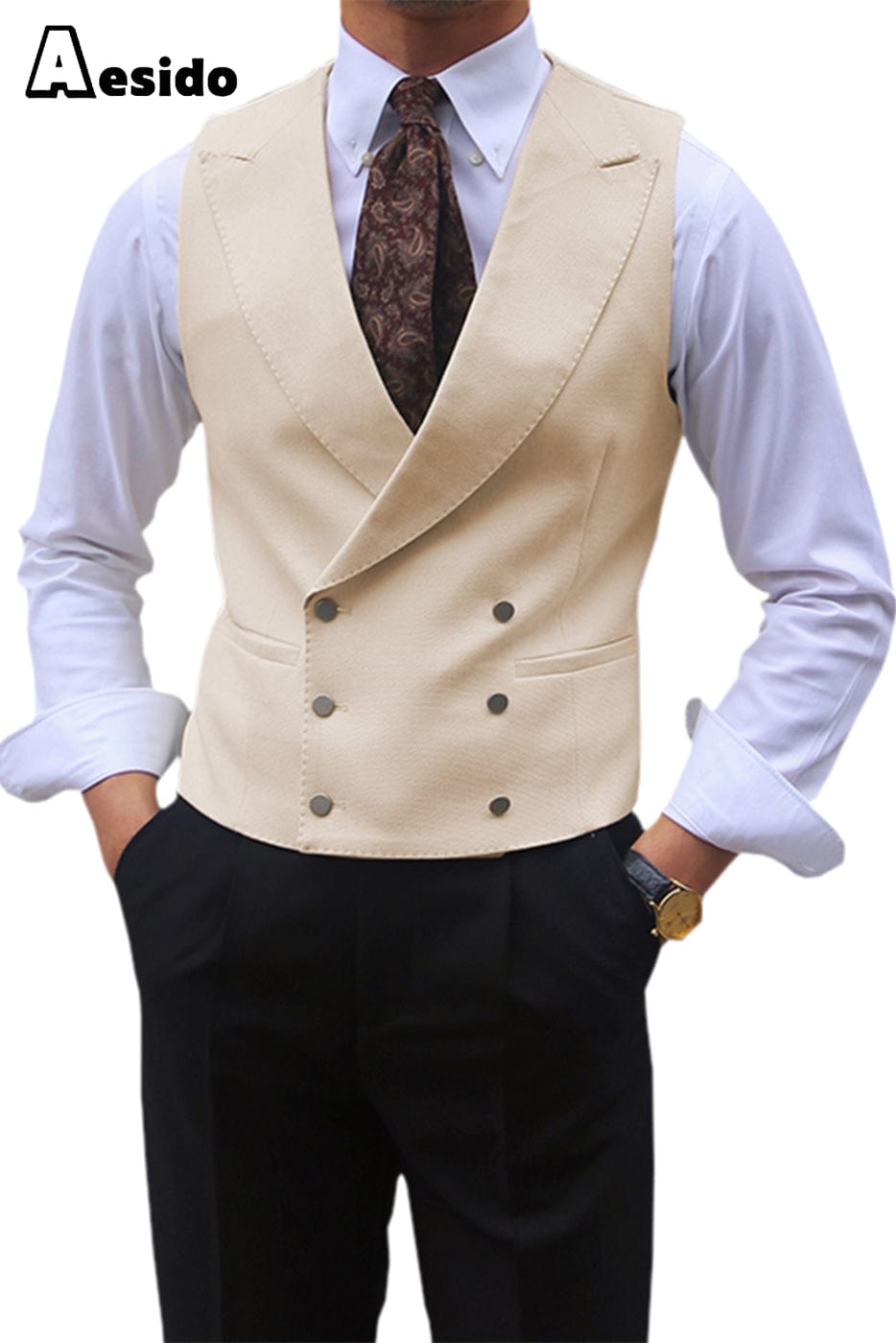 Mens double 2025 breasted waistcoat uk