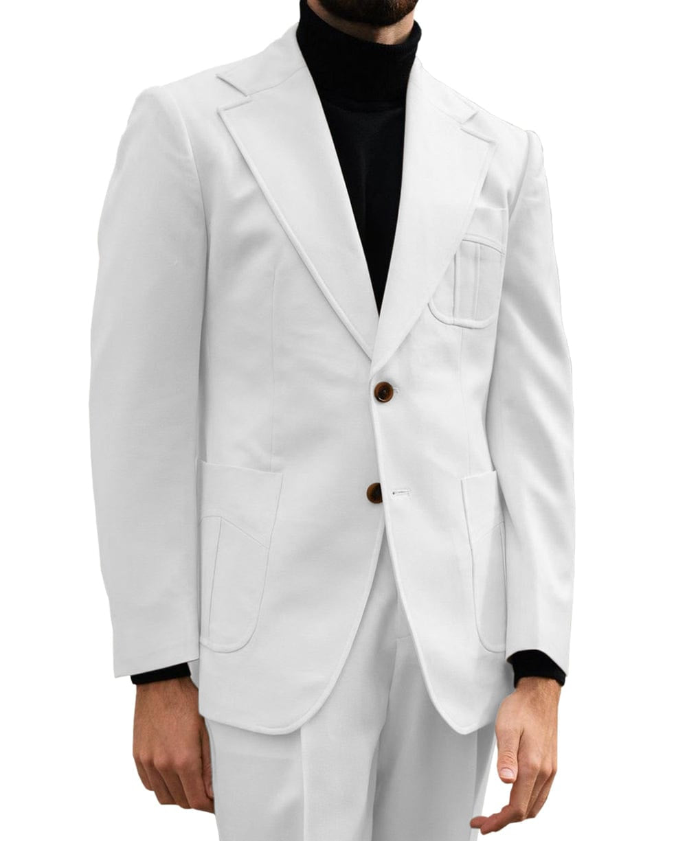 aesido 2 Piece Notch Lapel Leisure Suit For Men