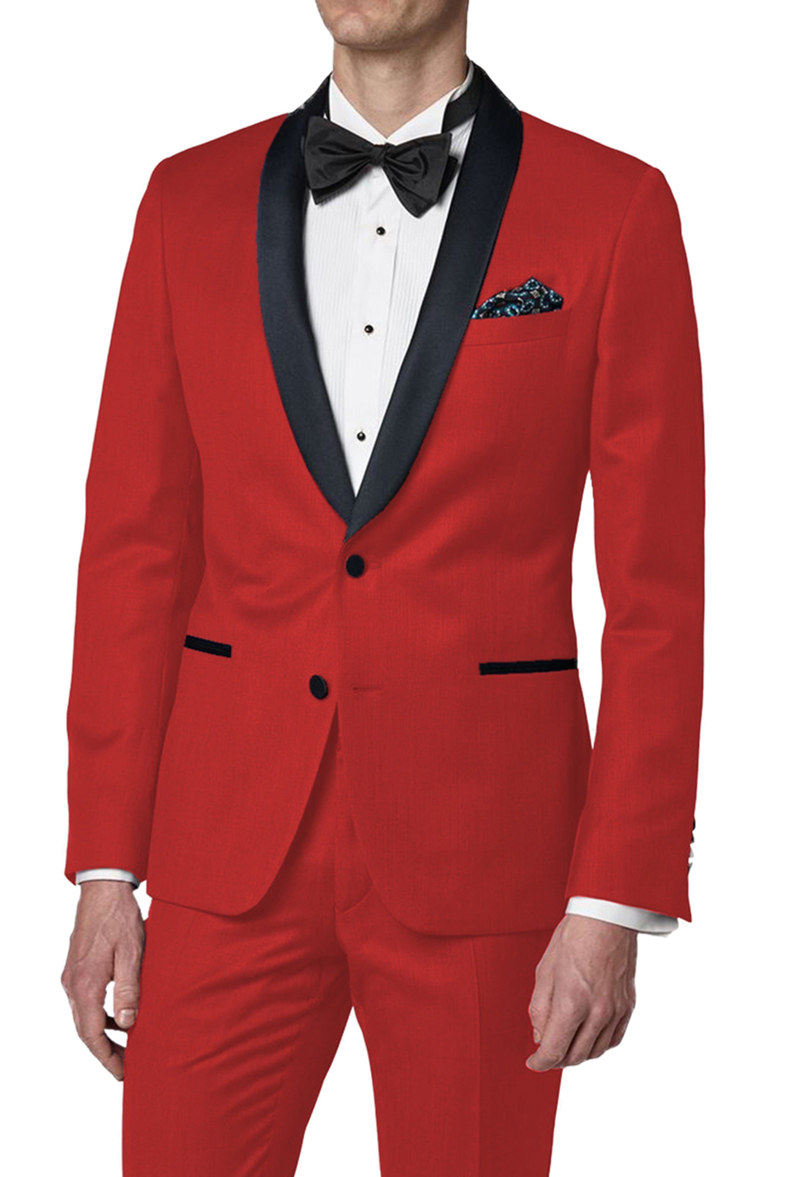 aesido 2 Pieces Shawl Lapel Men's Suit （Blazer+Pants）