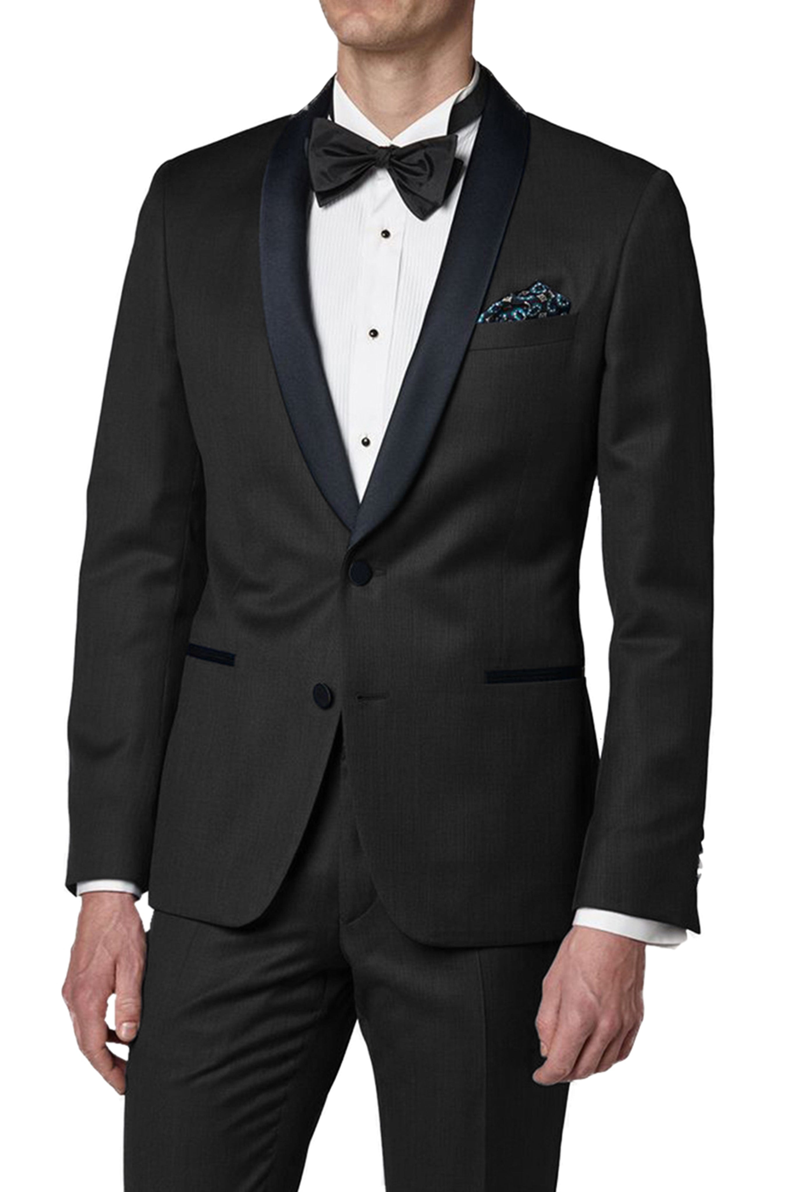 aesido 2 Pieces Shawl Lapel Men's Suit （Blazer+Pants）