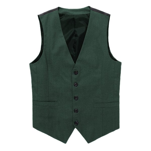 aesido Grey Men's V-Neck Single Breasted Suit Vest