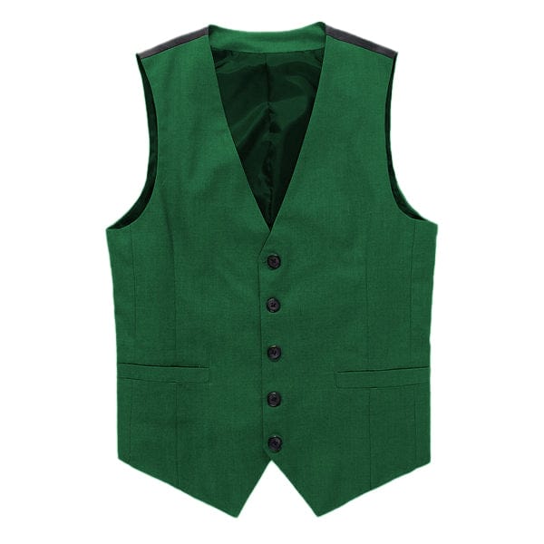 aesido Grey Men's V-Neck Single Breasted Suit Vest