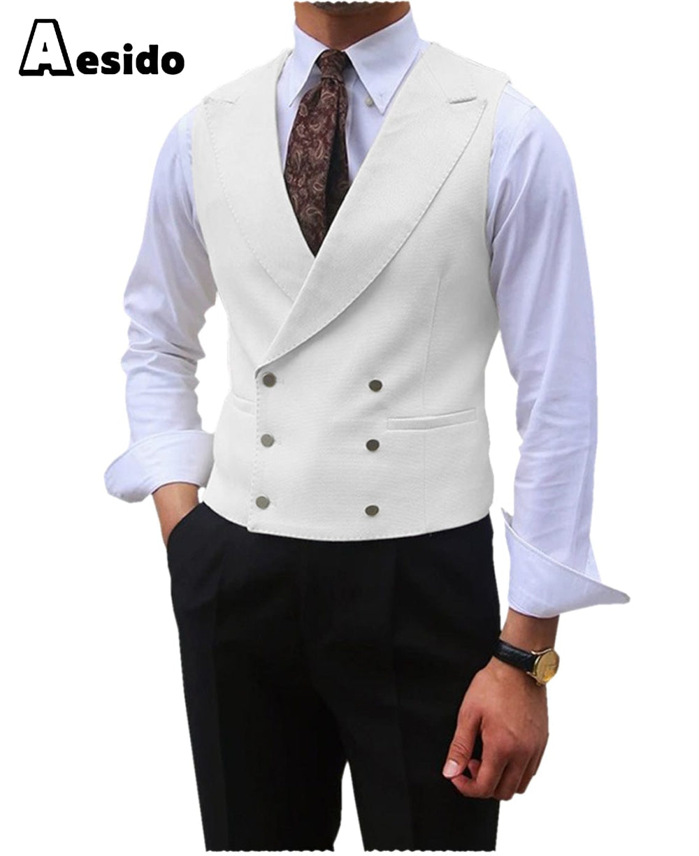 Men's waistcoat with on sale lapels