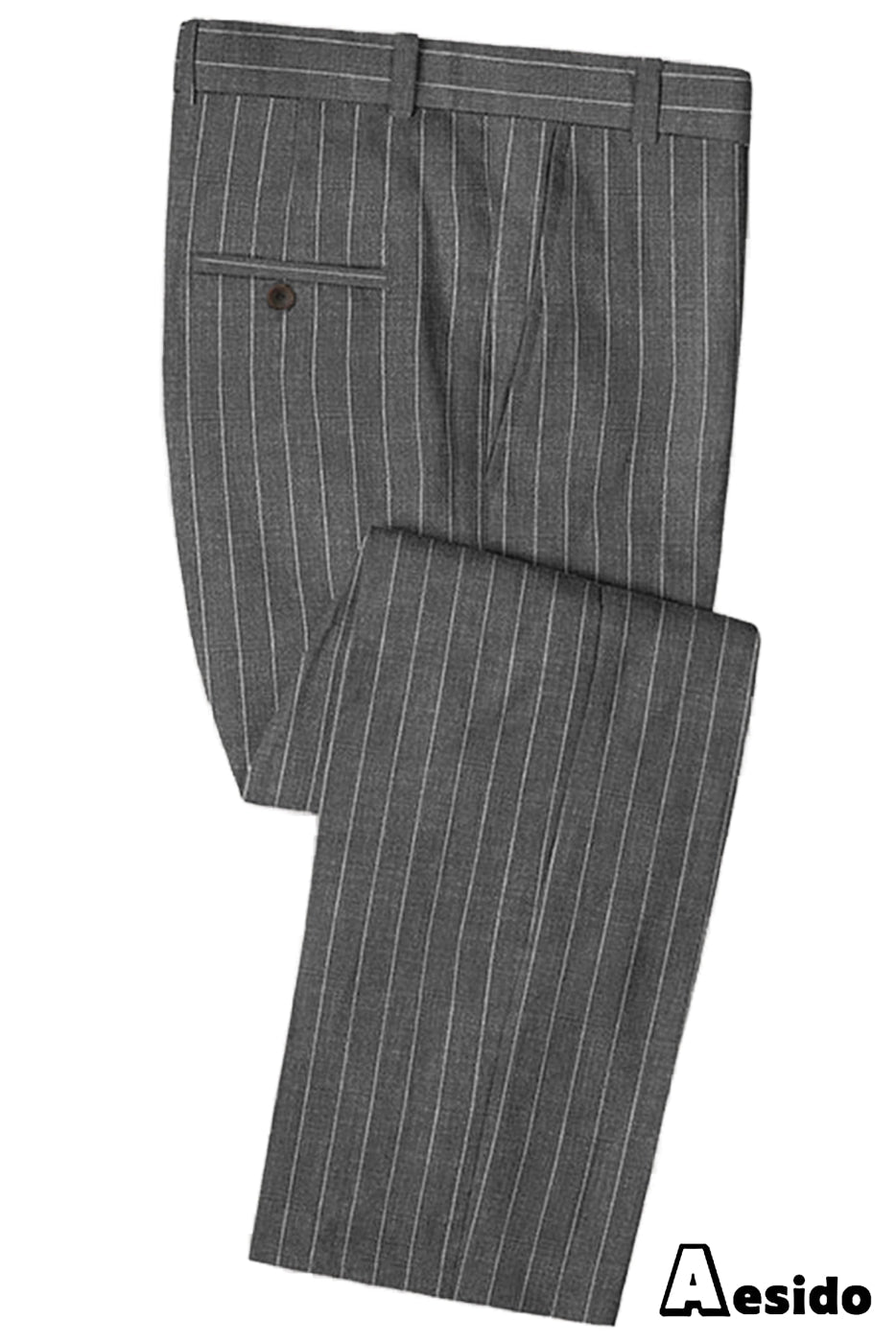 aesido Men's Business Casual Striped Pants