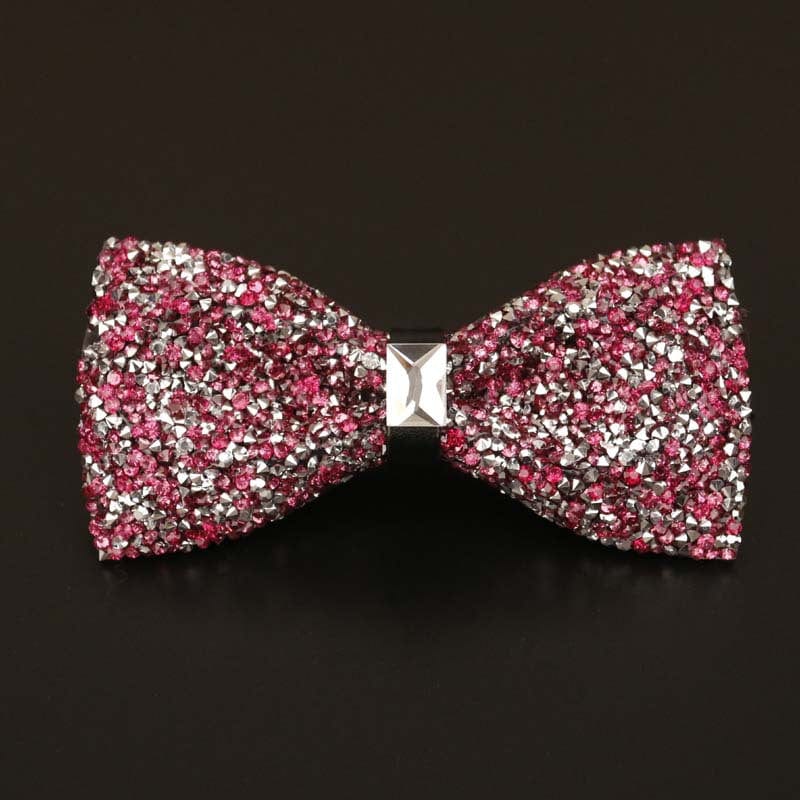 aesido Men's Business Wedding Groom Diamond Bow Tie