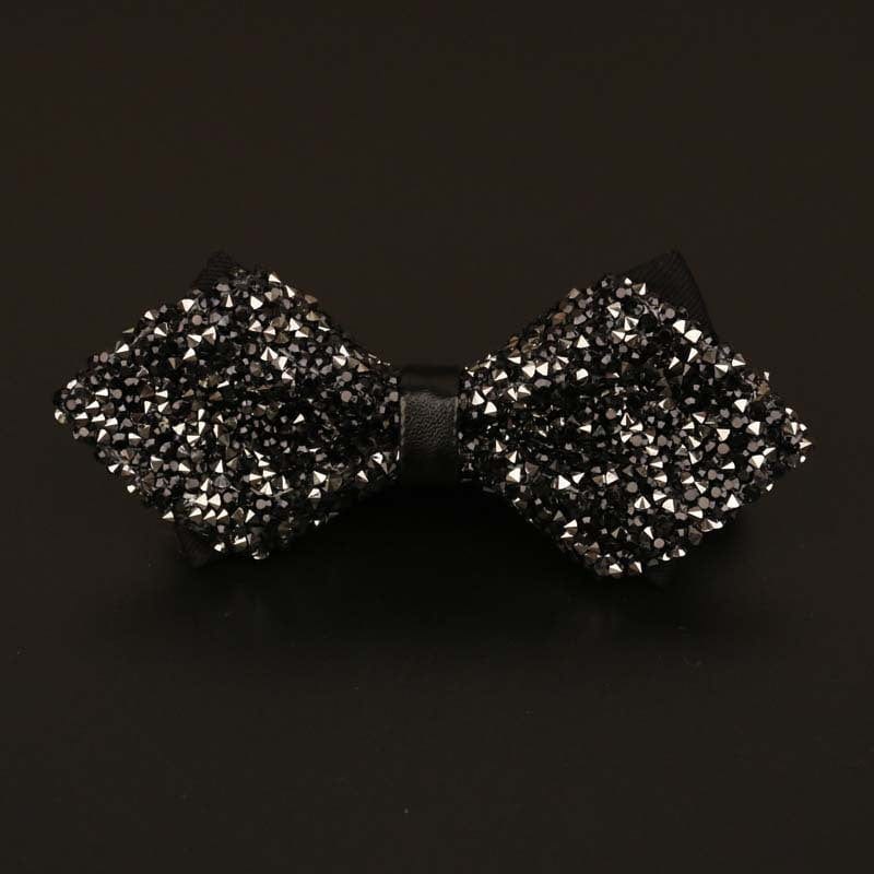 aesido Men's Business Wedding Groom Diamond Bow Tie