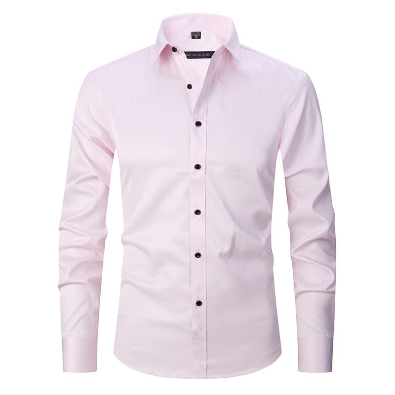 aesido Men's Fashion Solid Color Slim Fit Shirt