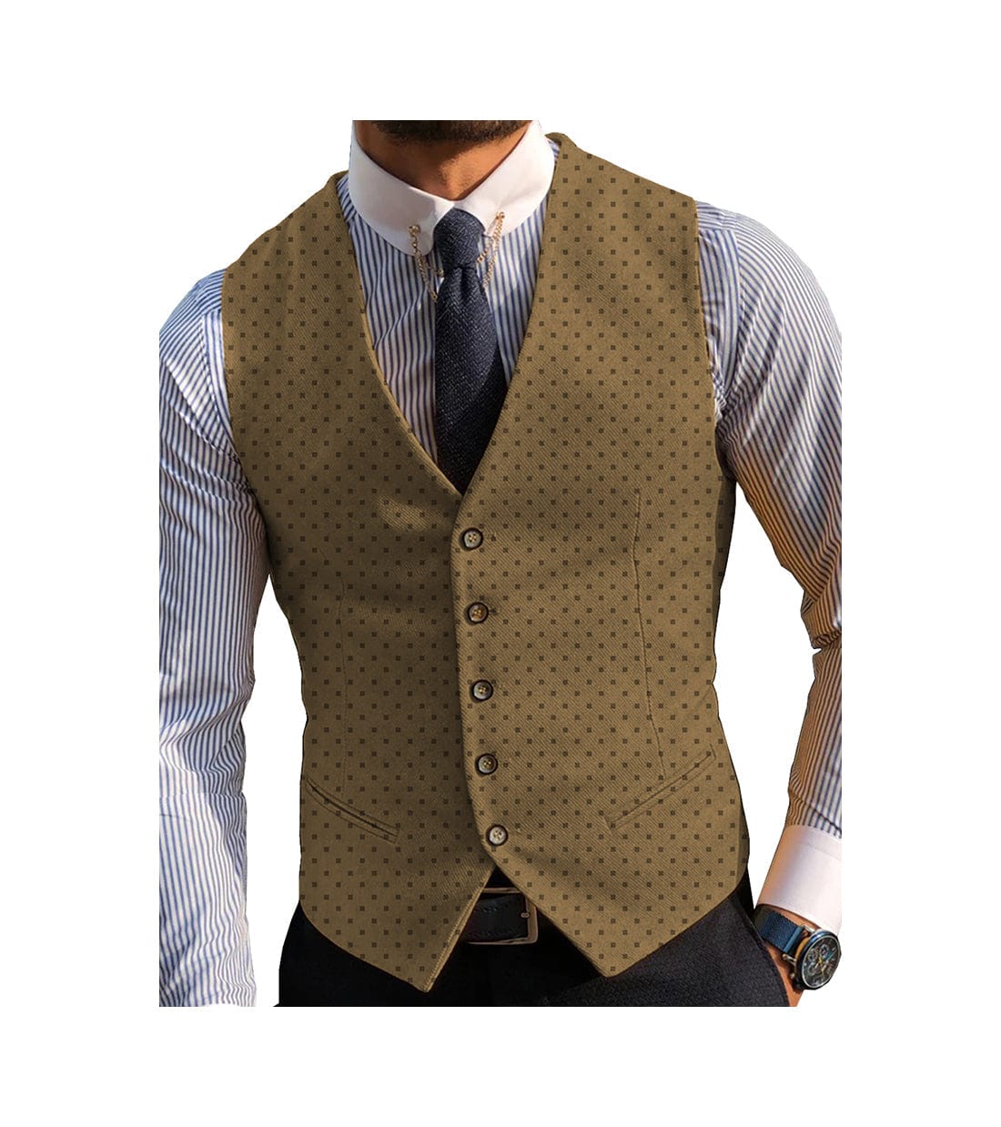 Mens slim fit waistcoat best sale