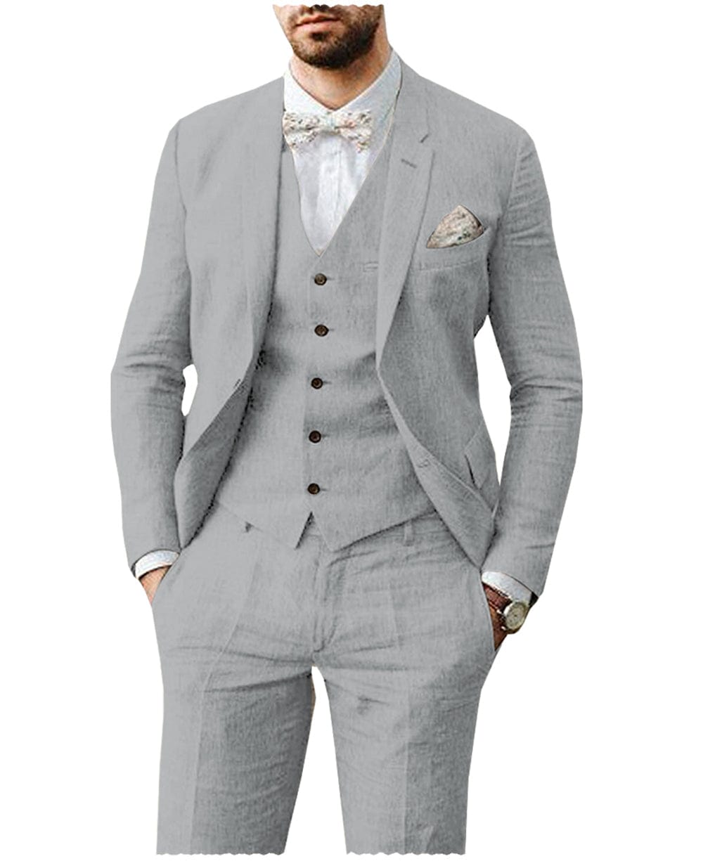 Slim Fit Mens Suit 2 Button Tweed Dusty Pink Notch Lapel Flat