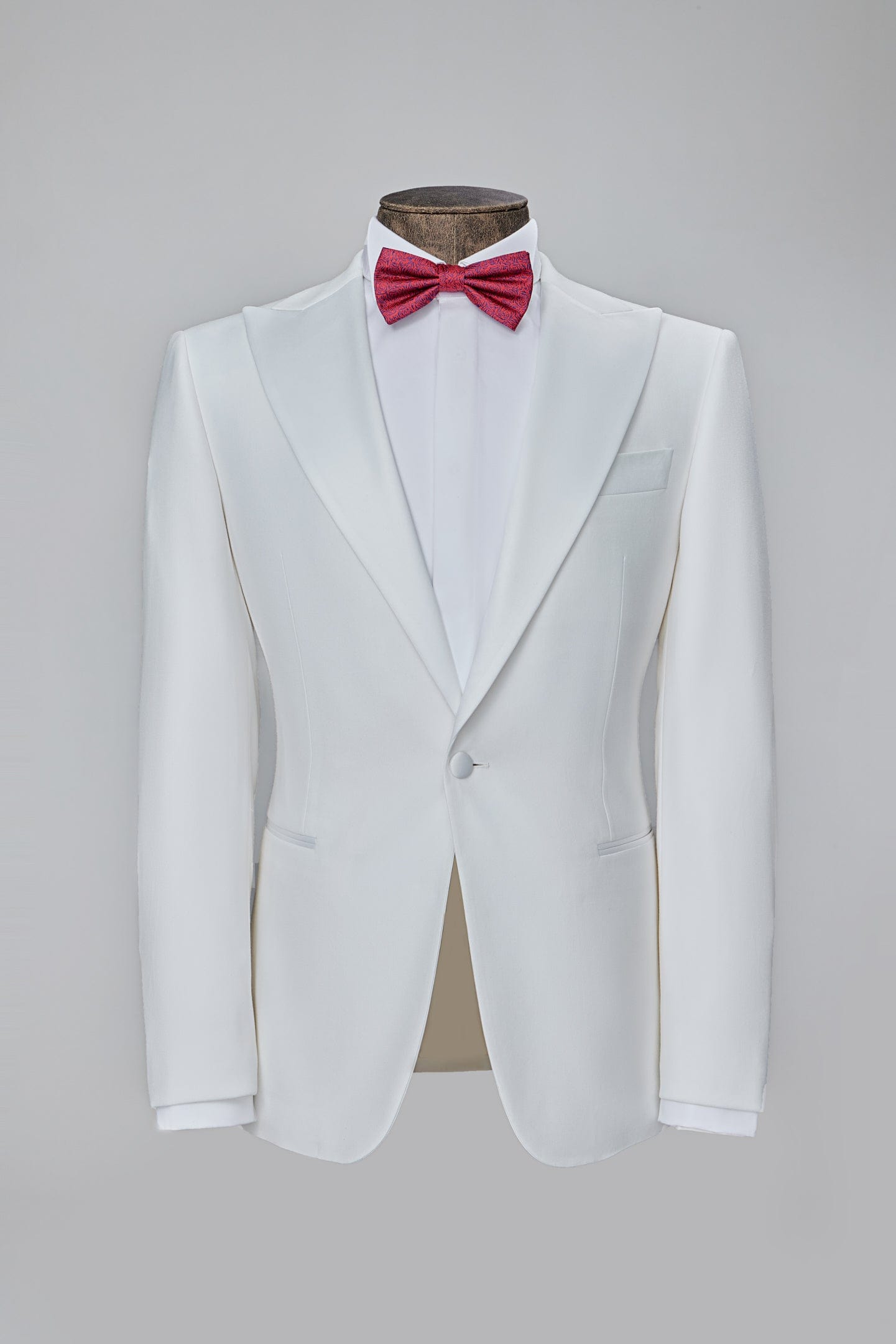 aesido White Peak Lapel Single Button Mens Blazer